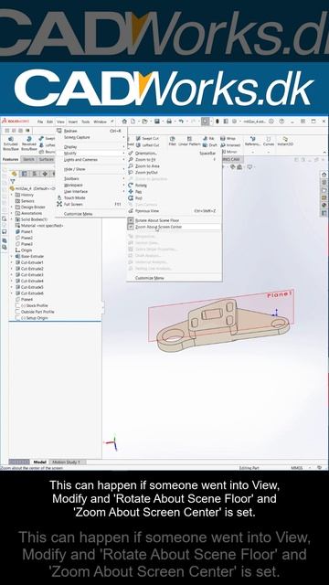 SOLIDWORKS #Shorts: Rotate and Zoom about center смотреть онлайн