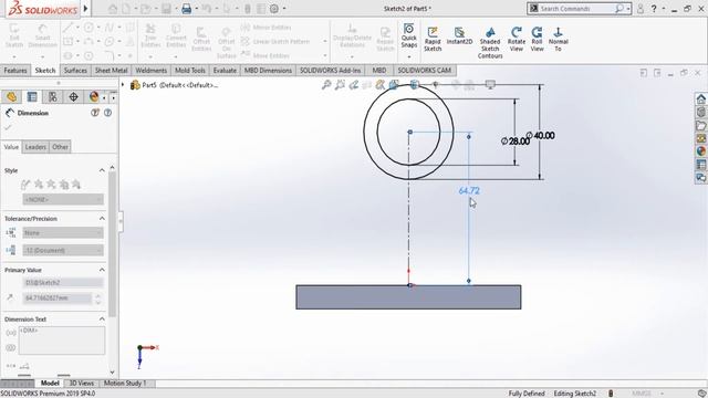 Solidworks exercise for beginner exercise 19 | BD CAD CAM Advantage Tutorial смотреть онлайн