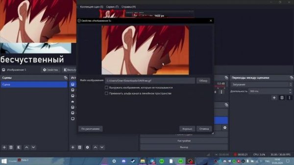 Как вывести любую картинку на экран в OBS Studio