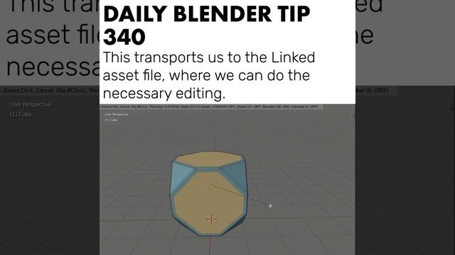 Daily Blender Tip 340 - Editing Linked Assets (Blender 2.8) смотреть онлайн
