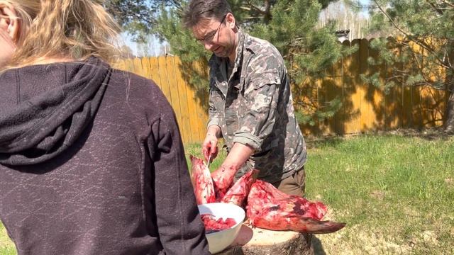 Майские выходные 2022- тест ножа Кедр от южного креста на голове от толстолобика. смотреть онлайн