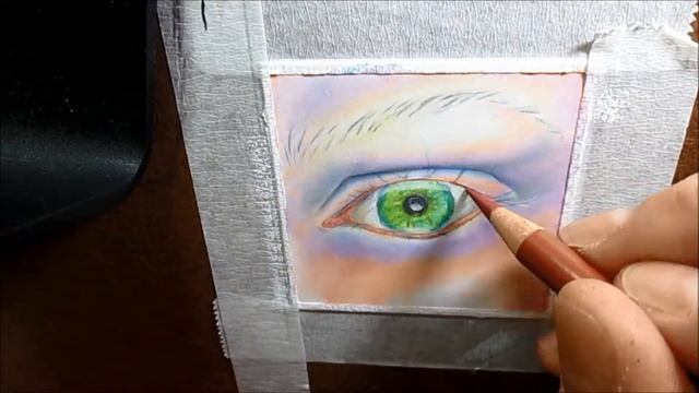 Let's Draw Green Eye #4 WIP Colored Pencil Smooth Blending Technique + Written Tutorial Description смотреть онлайн