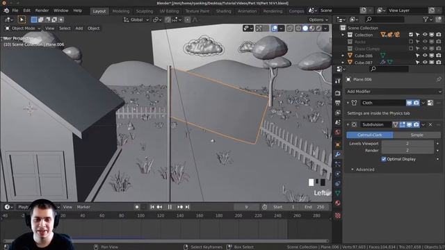 Part 10-Blender Beginner Tutorial (Cloth Simulation) Updated Tutorial Link in Description смотреть онлайн