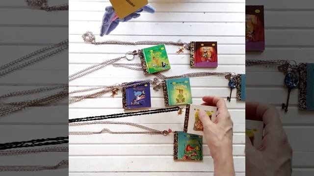 Mini Book Necklace, Altered Little Golden Book - Markets of Sunshine смотреть онлайн