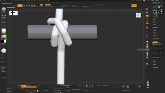 A simple way to create 3D knots in ZBrush смотреть онлайн