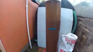 Испытание загрузок Экоферокс и Суперферокс в прозрачной колонне