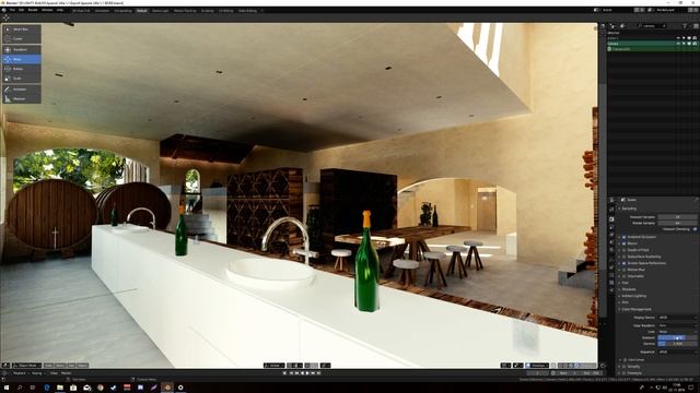 Spanish villa in Blender Eevee with probe based indirect lighting смотреть онлайн