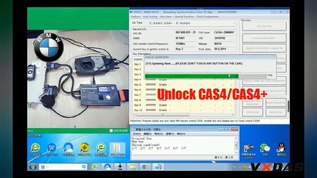 How to Program BMW CAS4 CAS4+ new key on the bench via VVDI2 смотреть онлайн