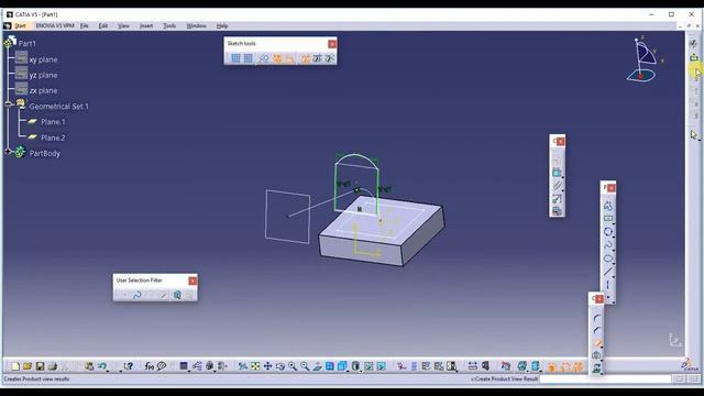 How to make a simple handle in CATIA tutorial смотреть онлайн