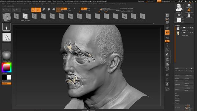 Easy zombie - Part 1: ZBrush 4R8 and Quixel Megascans смотреть онлайн