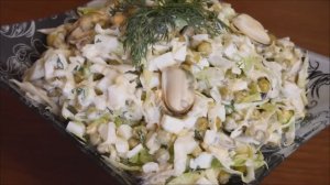 Очень ВКУСНЫЙ салат с МИДИЯМИ E,B,100гр 20ккал Рецепт салата Салаты рецепты Salad recipe