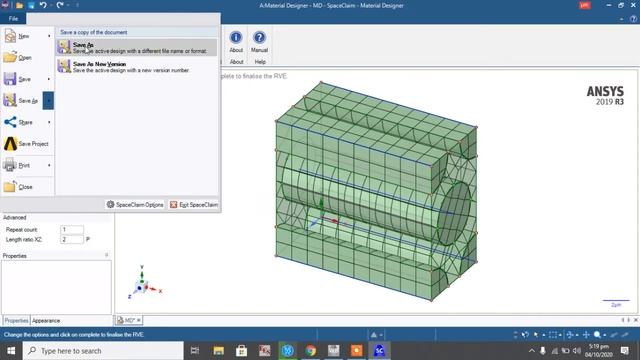 Importing RVE model in ANSYS смотреть онлайн