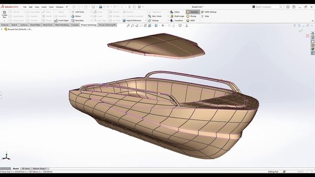 Boat modeling basics - Power Surfacing | SOLIDWORKS смотреть онлайн
