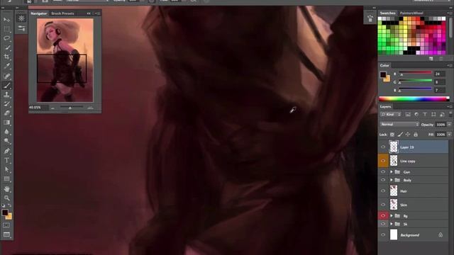 Leather Mini Dress 1/2 [Digital Painting]