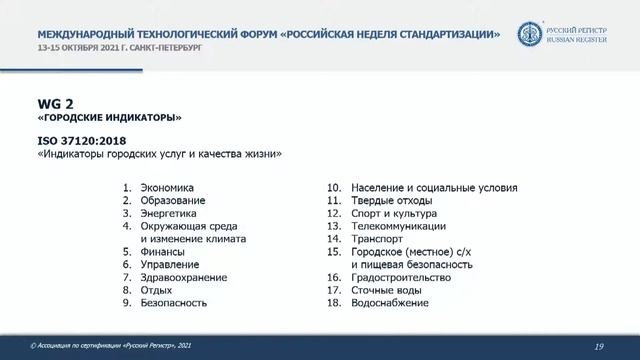 «Standardization as an instrument for the «smart city» development» смотреть онлайн