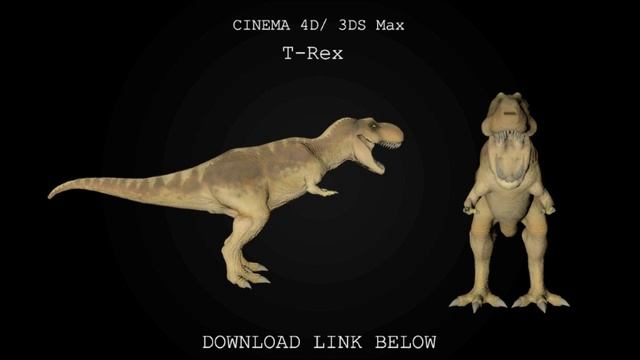 Cinema 4D/ 3DS Max | T-Rex Model Download смотреть онлайн