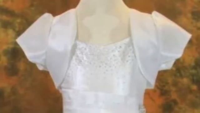 Affordable First Communion Dress, Satin with Asymmetric Ruffle Skirt, Floor Length - CBC0021 смотреть онлайн