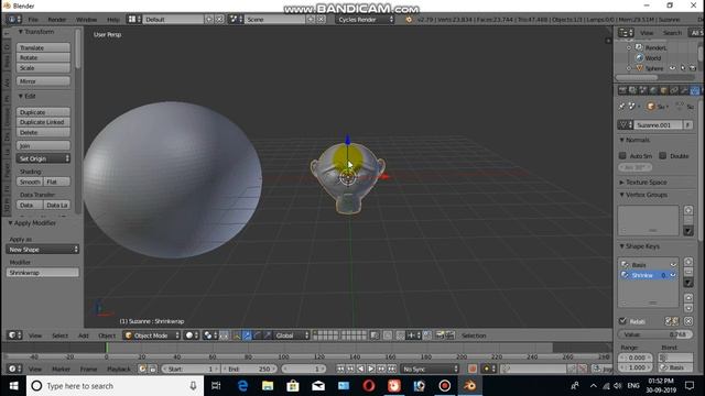 Shrinkwrap Modifier In BLENDER.