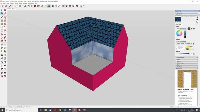 Hanni Handig met SketchUp - WINDOWS - Een object kleur of textuur geven en aanpassen смотреть онлайн