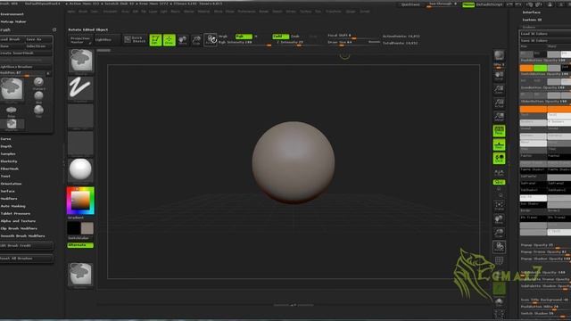 Zbrush User interface UI Tutorial смотреть онлайн