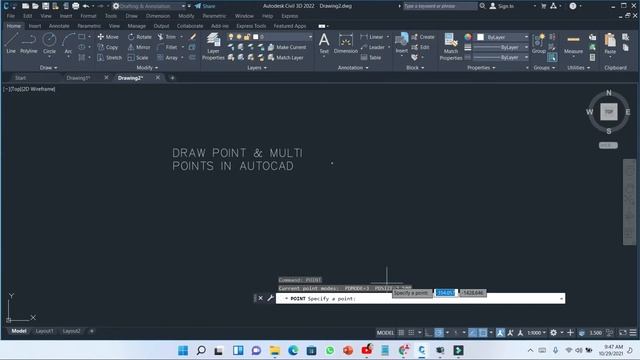 HOW TO DRA POINTS & POINTS VALUE WITH XY IN AUTOCAD!Kamran Rehman смотреть онлайн