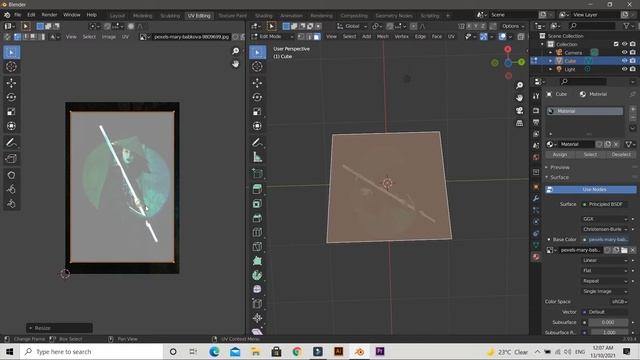 UV editing in blender||convert 2d image to 3d||UV unwrapping in blender 2.9||blender 2.93.4|| смотреть онлайн
