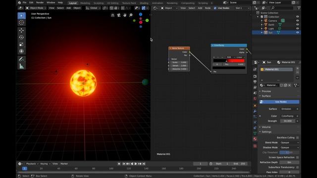 How to recreate Solar System, Orbiting Earth, Sun and Space - Simple Blender Animation Tutorial смотреть онлайн
