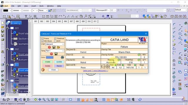 Create Frame And Title Block In CATIA смотреть онлайн