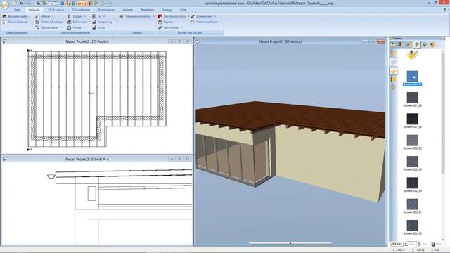 cadvilla® Support - Eingabe von einem Flachdach / Pultdach смотреть онлайн