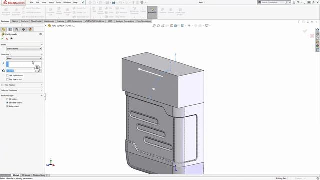 SOLIDWORKS TUTORIAL: How to make gallon plastic (Bottle)? смотреть онлайн