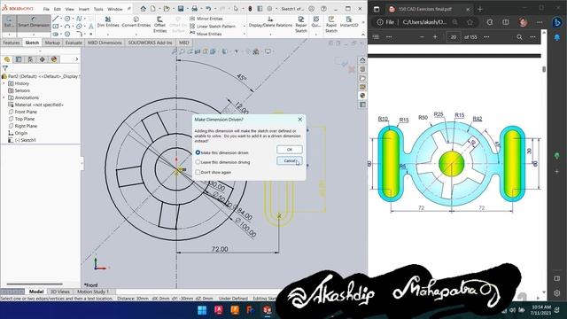 Ex 40 || solidworks || chapter 1 смотреть онлайн
