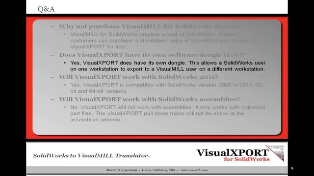 VisualXPORT for SolidWorks | CAD/CAM Software by MecSoft смотреть онлайн
