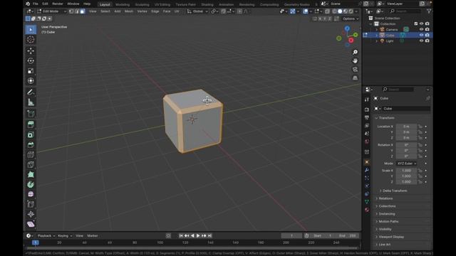 How to make the edges of cube rounded and smooth in Blender смотреть онлайн