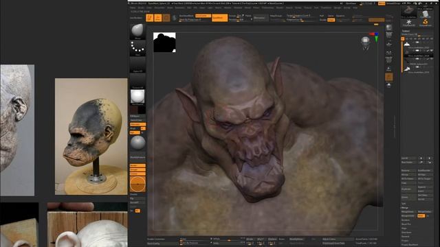 ZBrush Tutorial ITA: Come Scolpire un Orco in 3D смотреть онлайн