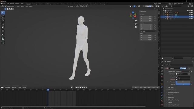 BLENDER Grease Pencil Line Art смотреть онлайн