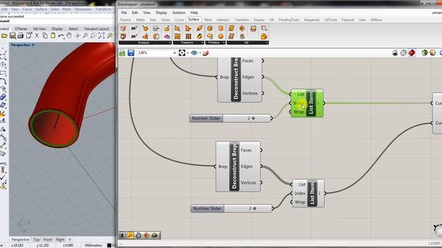 Rhino Grasshopper - parametric Pipe смотреть онлайн