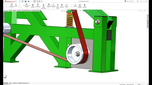 Belt Grinder | Solidworks tutorial смотреть онлайн