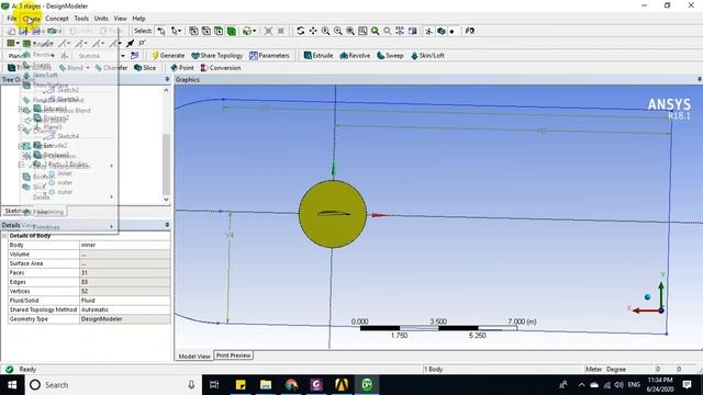 Ansys Fluent #1 Geometry Design Modeler (3D Wing with Flaps) شرح بالعربي смотреть онлайн