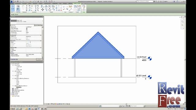 A hip roof in Revit architecture смотреть онлайн