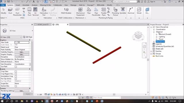 007 Revit MEP new piping system and floor plan creation - Revit Modeling and Rendering Tutorials смотреть онлайн