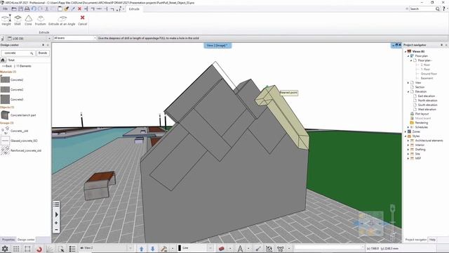Push / Pull and Follow edge / polyline - ARCHLine.XP смотреть онлайн