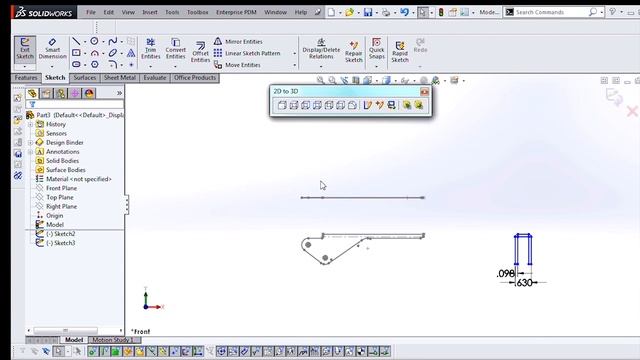 SOLIDWORKS - 2D Data to 3D in SOLIDWORKS смотреть онлайн