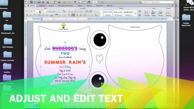 DIY Owl Invitation Template Tutorial смотреть онлайн