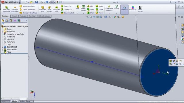 SOLIDWORKS P-TUTORIAL #4: AA Battery drawing (T D) смотреть онлайн