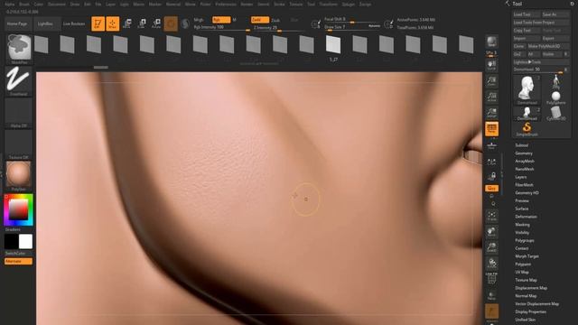 How to add fast skin to 3d character in Zbrush ? смотреть онлайн
