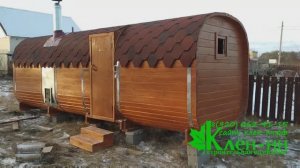 Баня бочка "Квадро" 6 метров с боковым входом купить в Арзамасе.