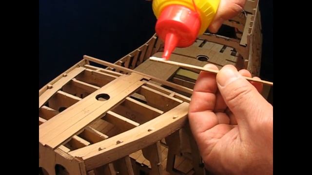 Fore deck planks laying #14 Step by step model ship build Galleon "San Bartolome" Ship modeling смотреть онлайн