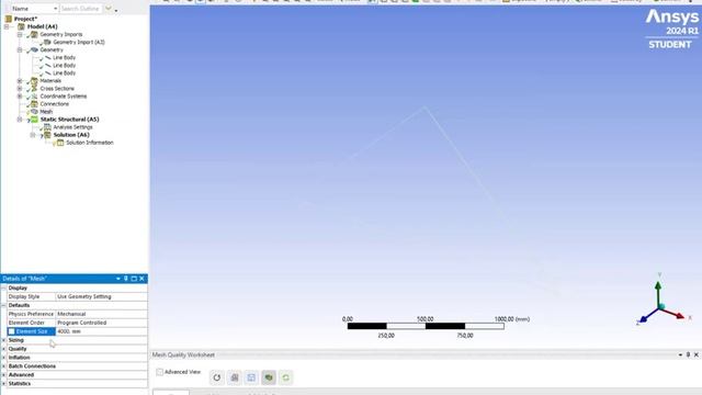 ANSYS truss with link element (rod) with different cross sections смотреть онлайн