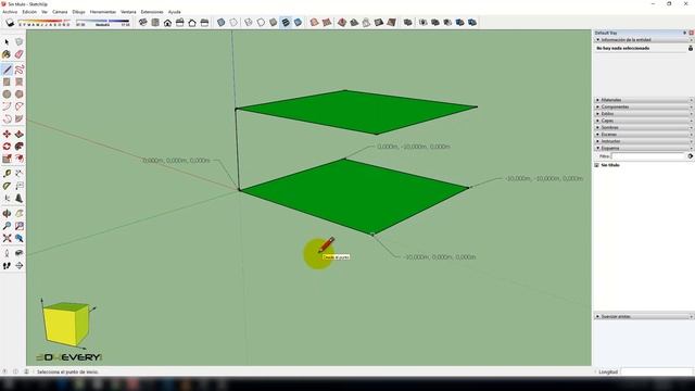 Sketchup Pro 2017 - 16 Ingresando coordenadas absolutas y relativas смотреть онлайн
