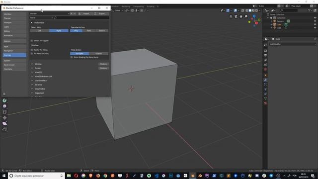 🇧🇷 Seleção com Botão Direito do Mouse no Blender 2.8 - 04 - Introdução ao Blender смотреть онлайн